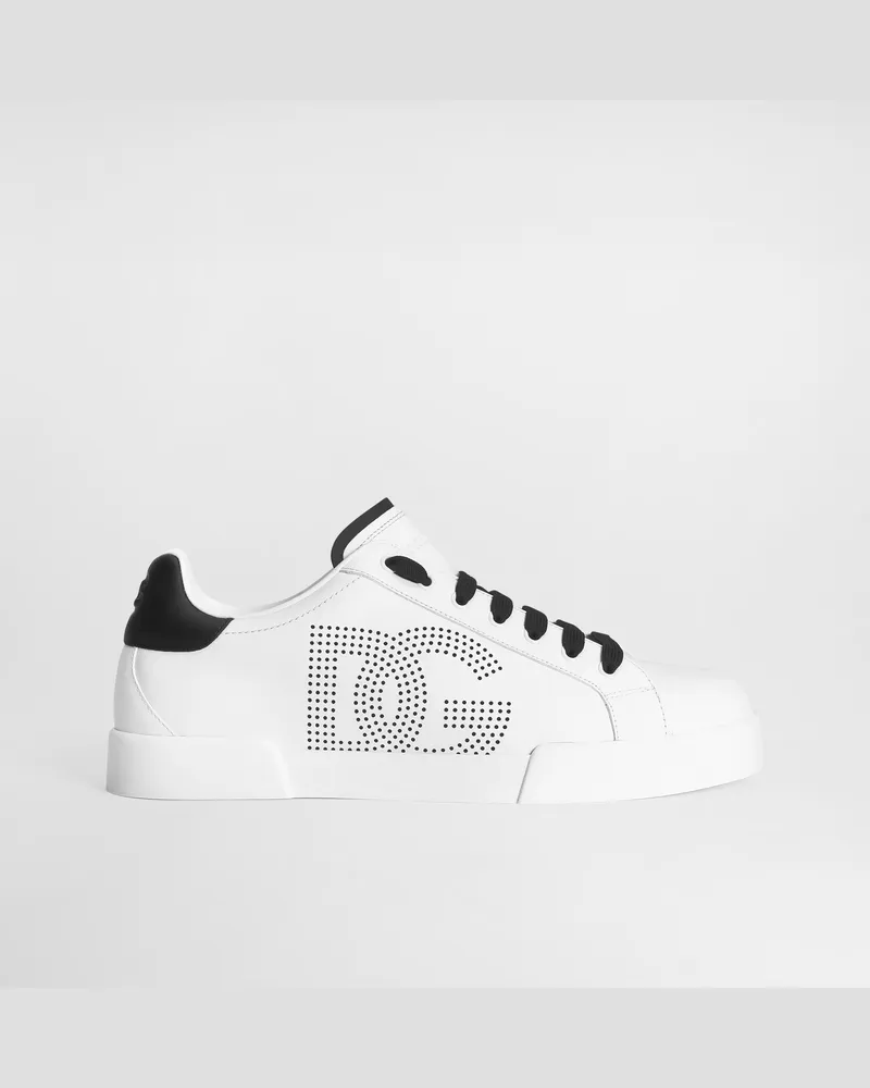 Dolce & Gabbana Sneaker Portofino Aus Kalbsleder - Mann Sneakers Schwarz Mehrfarbig