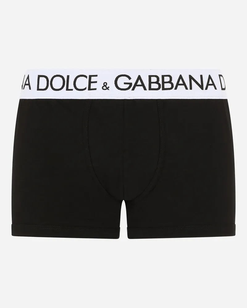 Dolce & Gabbana Boxershorts Regular Baumwolljersey Bi-elastisch - Mann Unterwäsche Und Loungewear Schwarz Baumwolle Schwarz