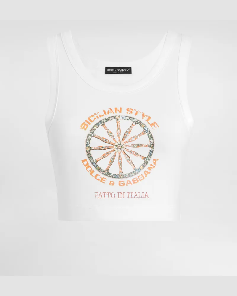 Dolce & Gabbana Jersey-top - Frau Blusen Und Tops Wei White