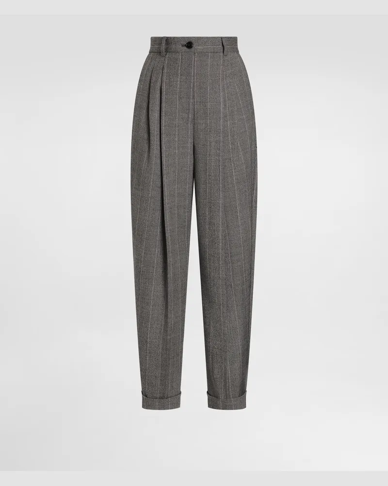 Dolce & Gabbana Hose Aus Wolle In Nadelstreifenoptik - Frau Collection #n/d Multicolor