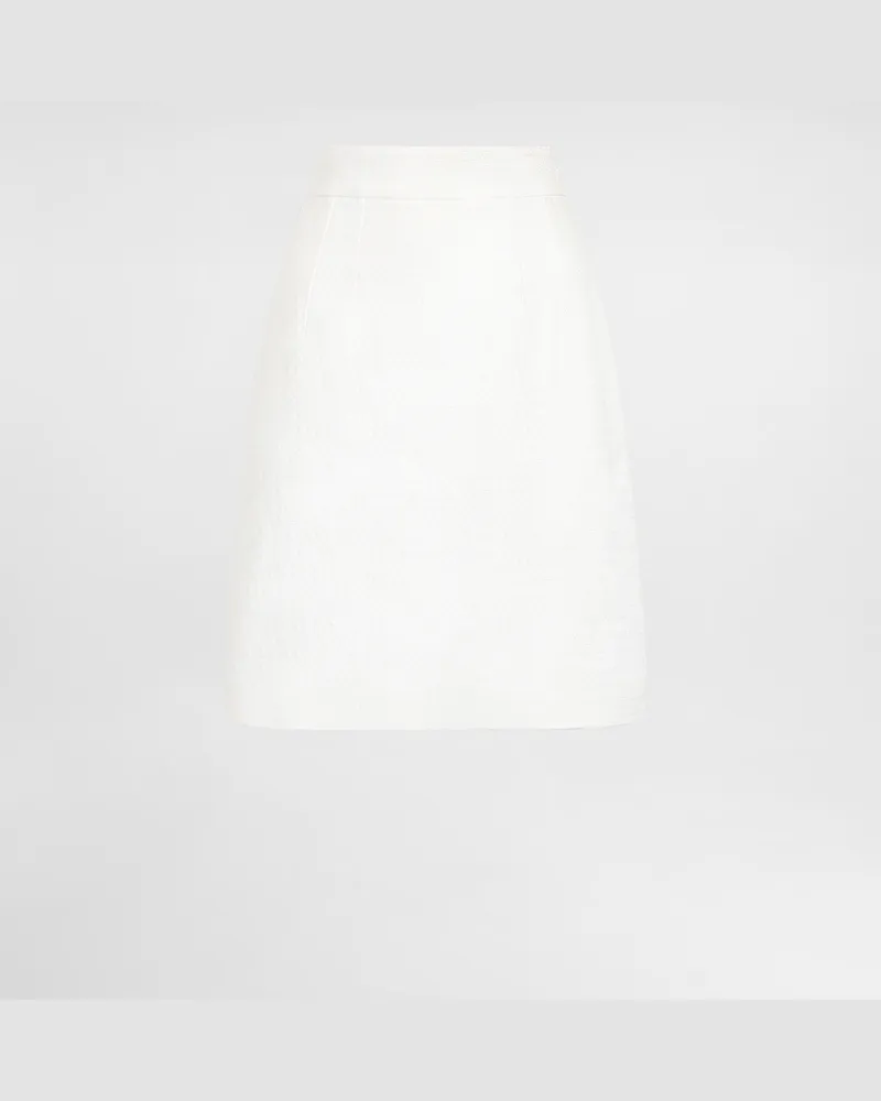 Dolce & Gabbana Stretch Mat Mini Skirt - Frau Röcke Wei White