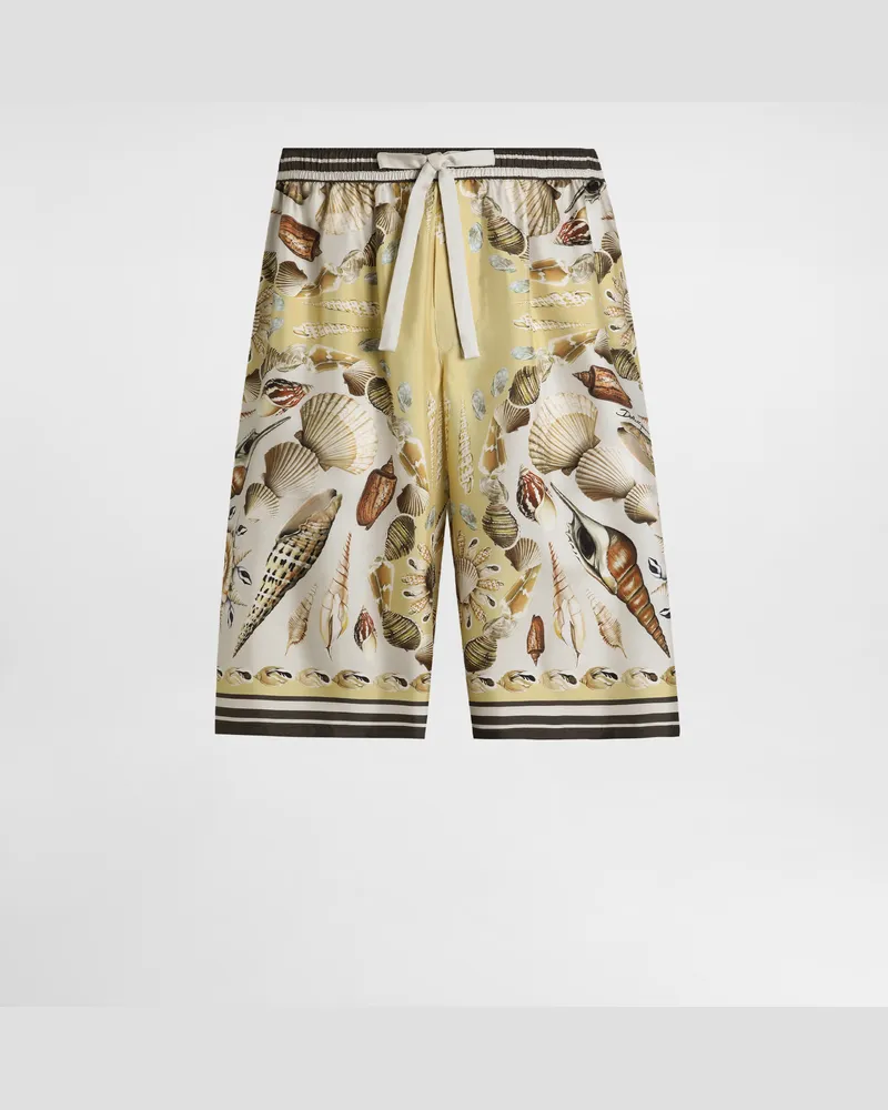 Dolce & Gabbana Printed Silk Twill Trousers - Mann Hosen Und Shorts Multicolor Multicolor