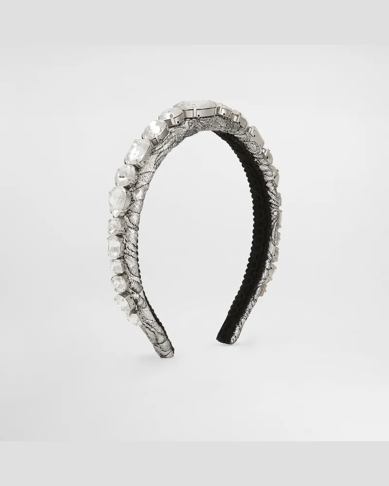 Dolce & Gabbana Floral Jacquard Headband With Embroidery - Frau Collection Mehrfarbig Multicolor