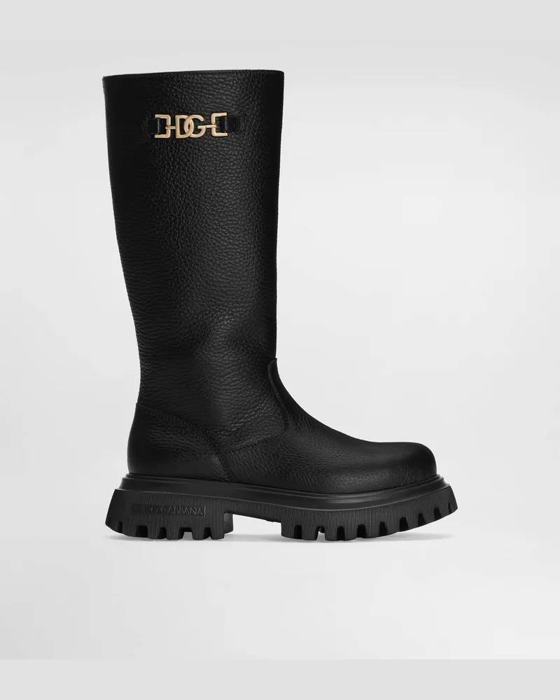 Dolce & Gabbana Stiefel Aus Kalbsleder - Frau Collection Schwarz 