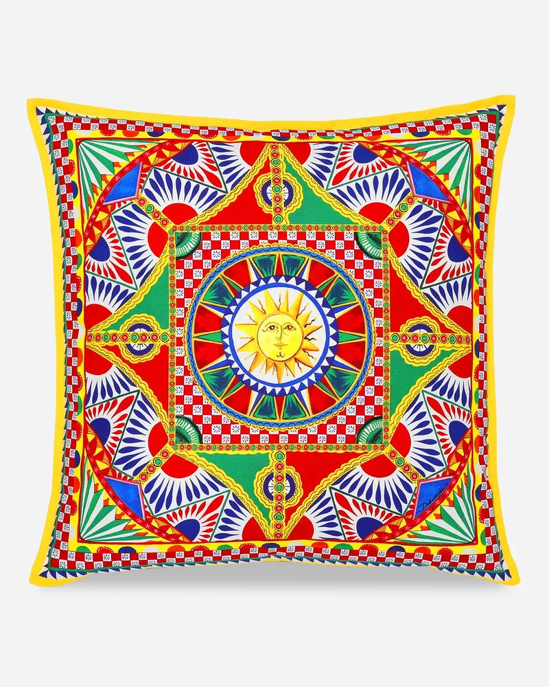 Dolce & Gabbana Canvas Cushion Medium - Mittelgroße Kissen Mehrfarbig Mehrfarbig