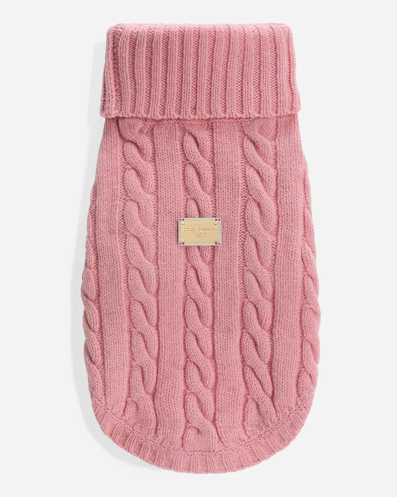Dolce & Gabbana Wollpullover Für Hunde - Mann Accessoires Für Hunde Rosa Rosa