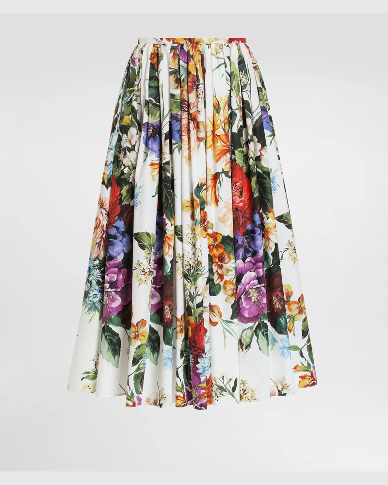 Dolce & Gabbana Midirock Mit Blumenbouquet-print - Frau Röcke Drucken Drucken