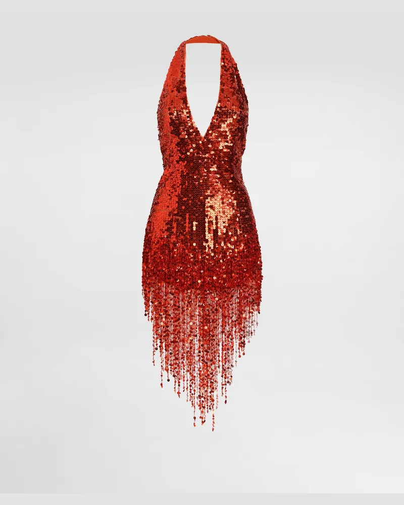 Dolce & Gabbana Paillettenkleid - Frau Kleider Mehrfarbig Multicolor