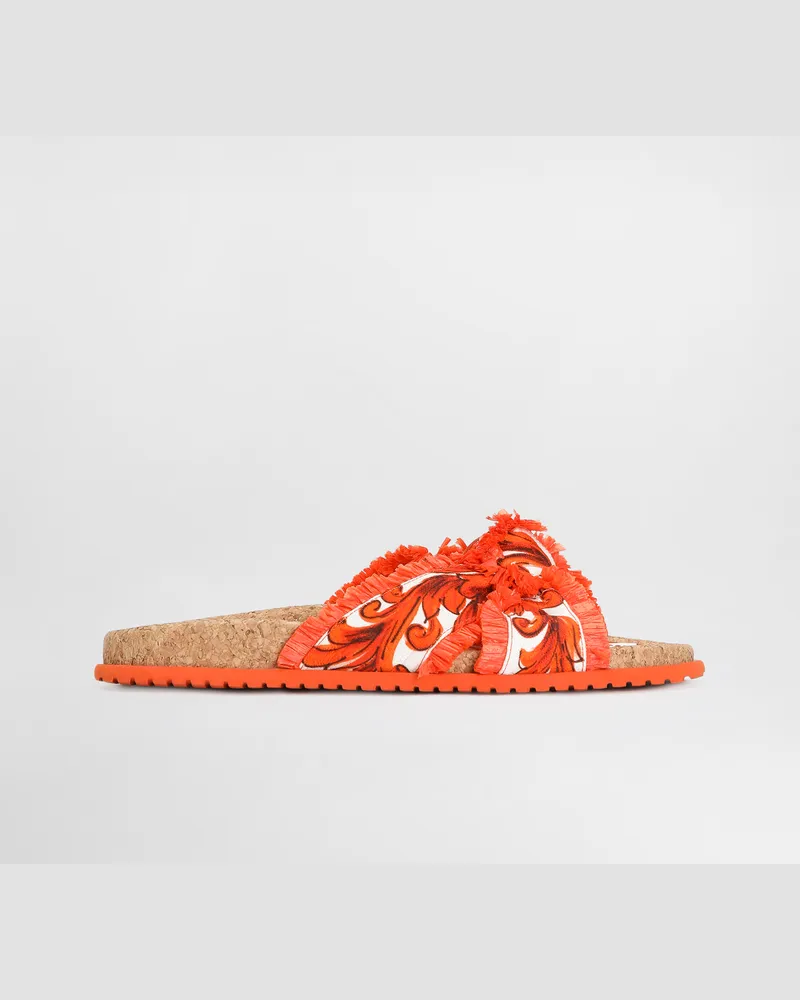 Dolce & Gabbana Ciabatta Flat - Frau Pantoletten Und Mules Mehrfarbig Mehrfarbig