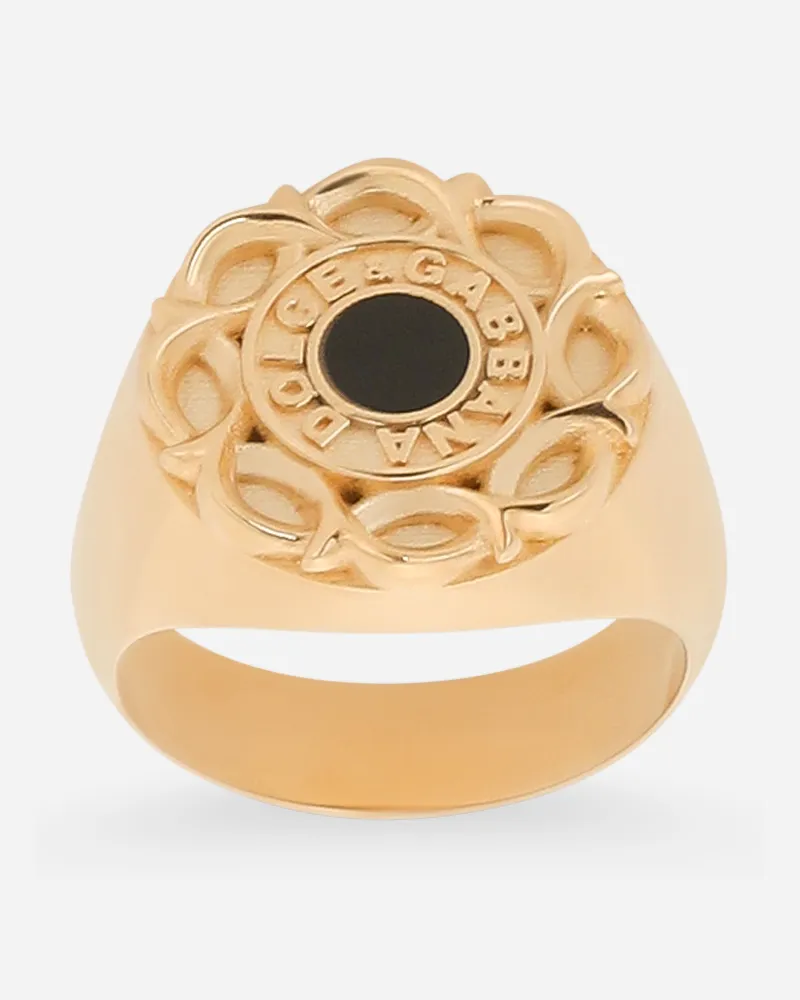 Dolce & Gabbana Ring Emaille Floral - Mann Bijoux Gold Metall Gold