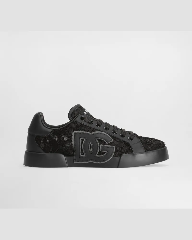 Dolce & Gabbana Sneaker Portofino Light Strobel Aus Taormina-spitze - Frau Sneakers Mehrfarbig Mehrfarbig