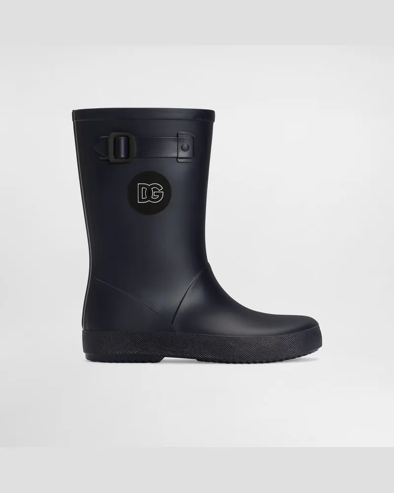 Dolce & Gabbana Regenstiefelette Aus Pvc - Mann Collection Blau 