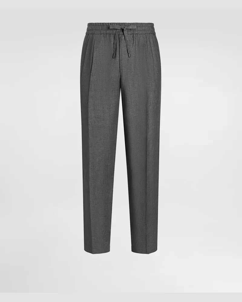 Dolce & Gabbana Jogginghose Aus Leinenstoff Délavé - Mann Hosen Und Shorts Grau Grau
