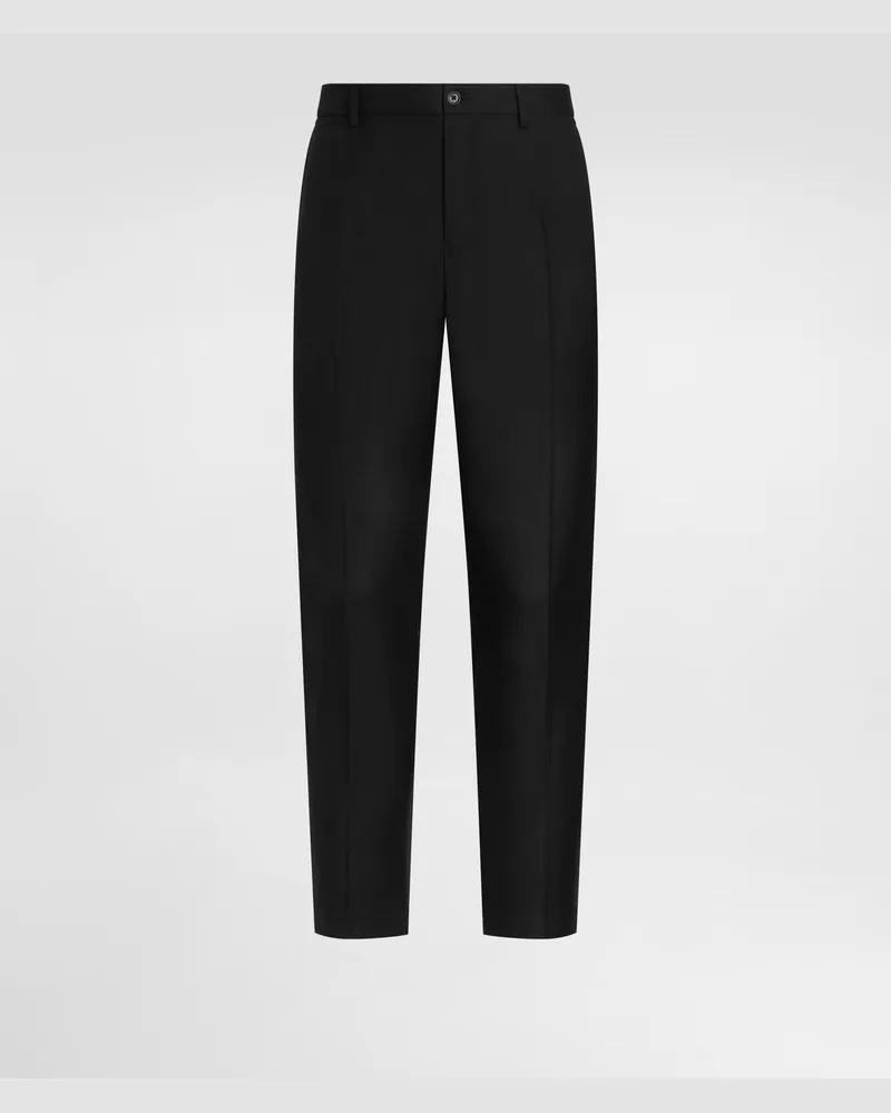 Dolce & Gabbana Hose Aus Schurwolle - Mann Hosen Und Shorts Schwarz Black