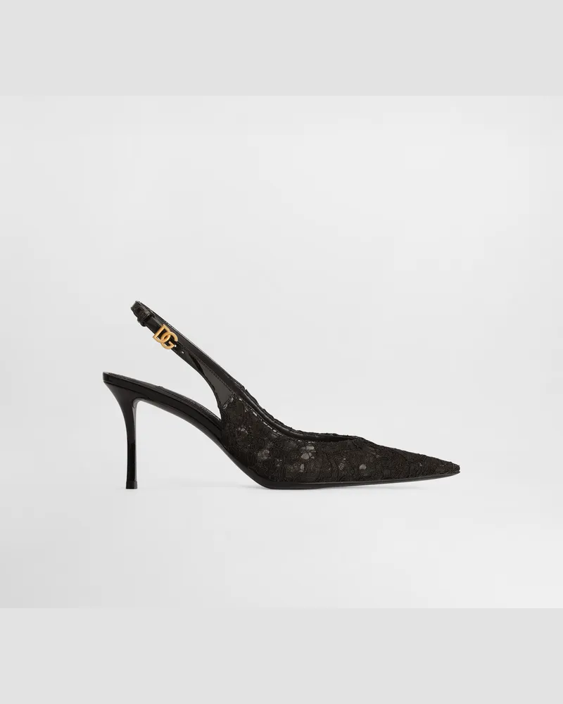 Dolce & Gabbana Slingback - Frau Pumps Und Slingbacks Schwarz Schwarz