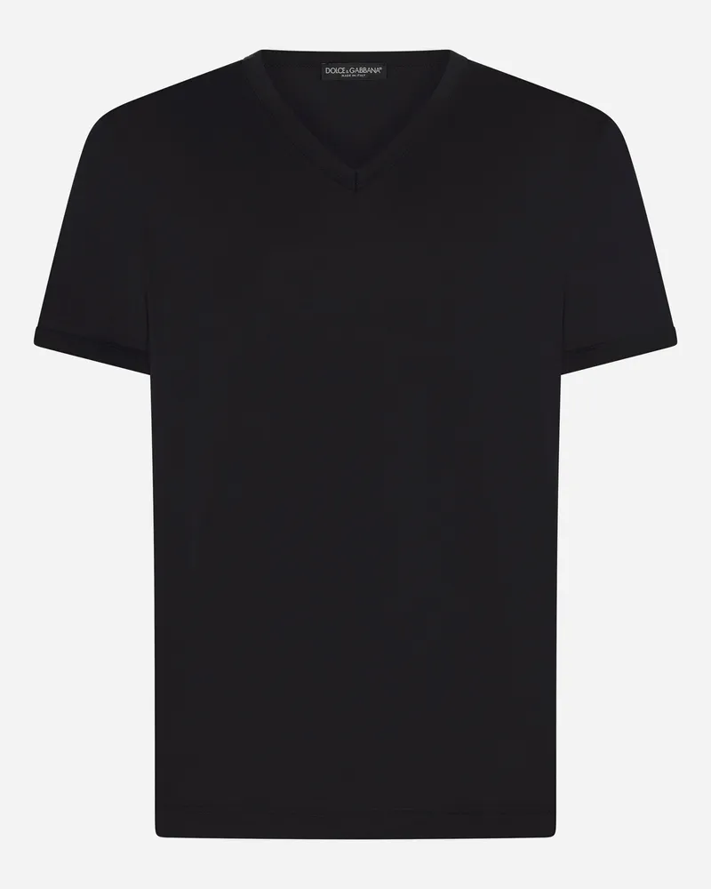 Dolce & Gabbana T-shirt Aus Baumwolle - Mann T-shirts Und Polos Blau Baumwolle Blau
