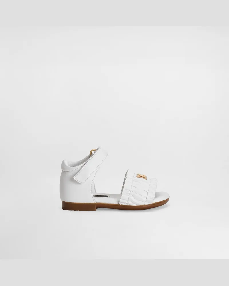 Dolce & Gabbana Nappa Leather Sandals - Frau Wei� Leder Weiss