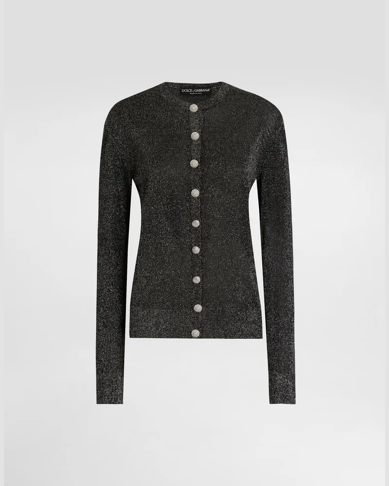 Dolce & Gabbana Metallic Viscose Cardigan - Frau Collection Multicolor Multicolor