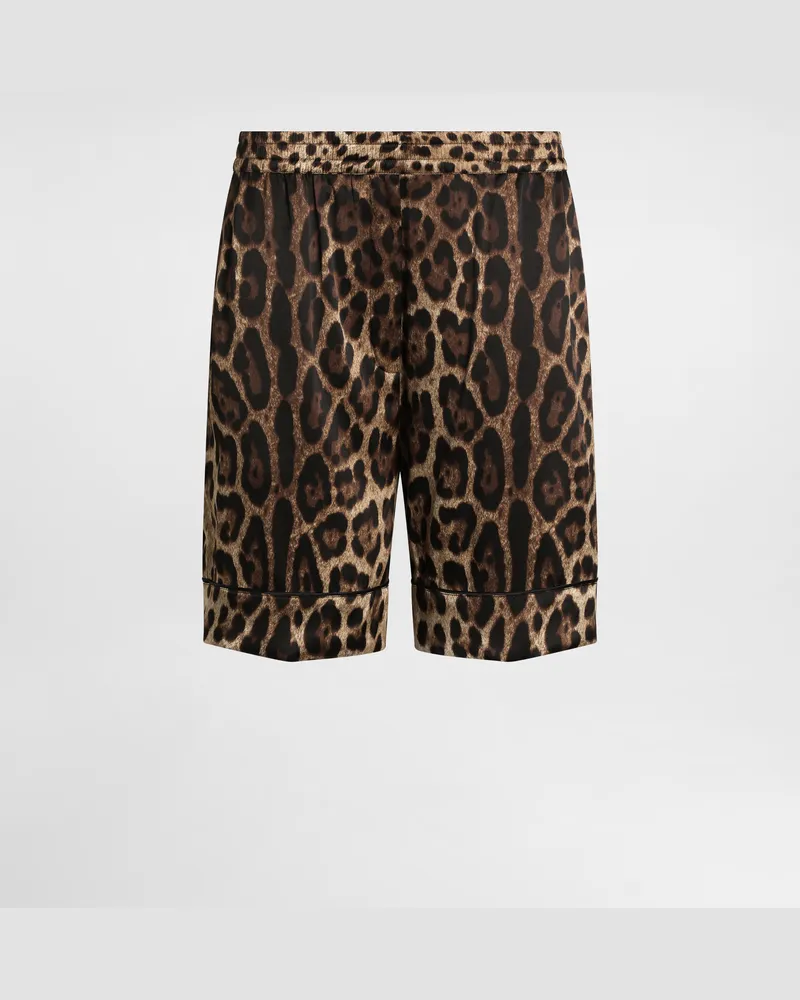 Dolce & Gabbana Shorts Aus Seide - Frau Hosen Und Shorts Animalprint Baumwolle Animal-print