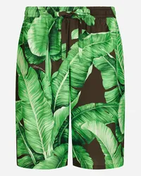 Dolce & Gabbana Bermudas aus Seide Bananenbaum-Print Print