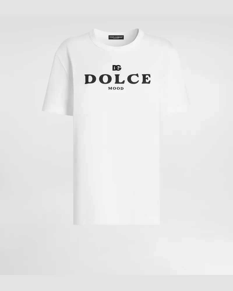 Dolce & Gabbana T-shirt Aus Baumwolle - Frau T-shirts Und Sweatshirts Wei� Baumwolle White