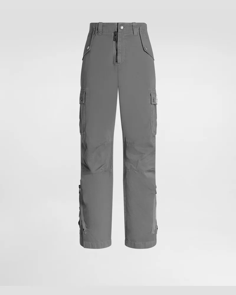 Dolce & Gabbana Cargohose Aus Baumwolle - Mann Hosen Und Shorts Grau Grau