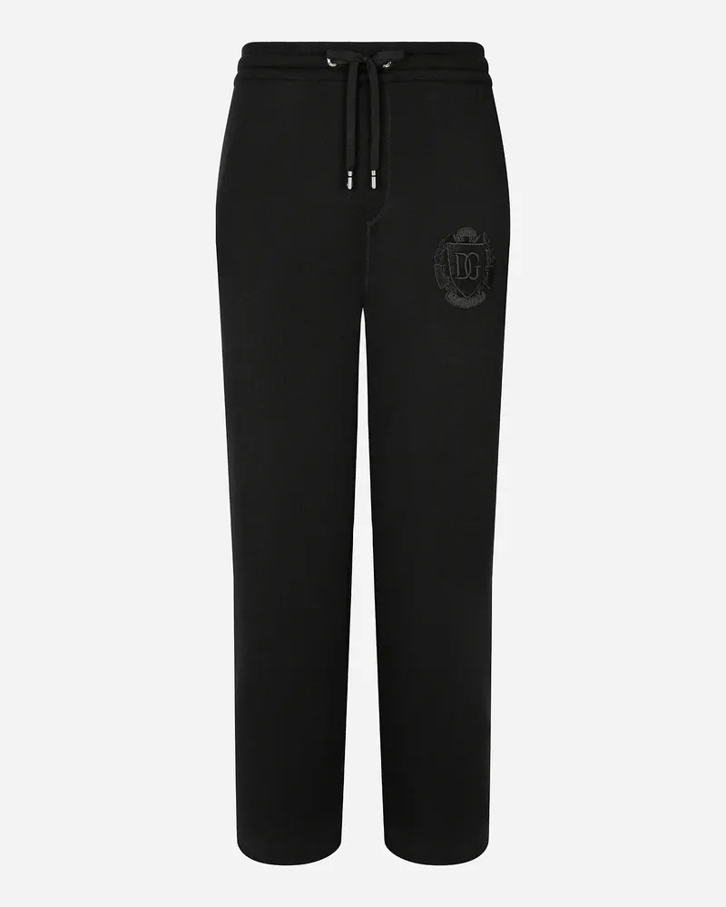 Dolce & Gabbana Jogginghose Aus Wolle - Mann Hosen Und Shorts Schwarz Schwarz
