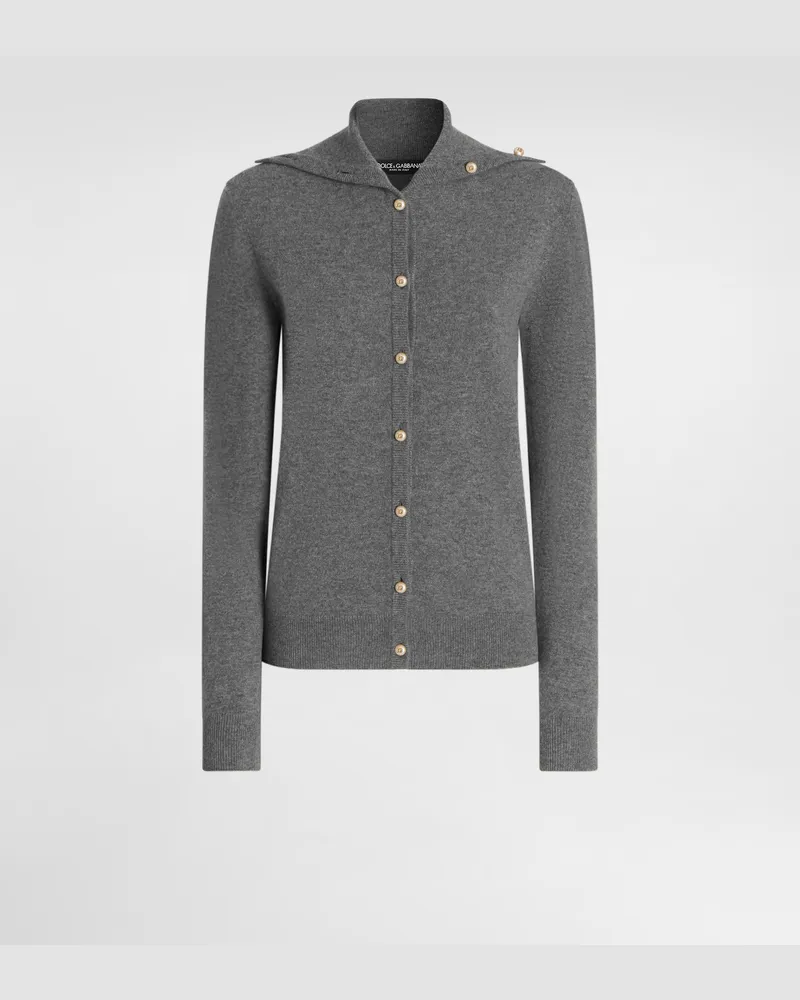 Dolce & Gabbana Cardigan Aus Kaschmir - Frau Strickwaren Grau Grau
