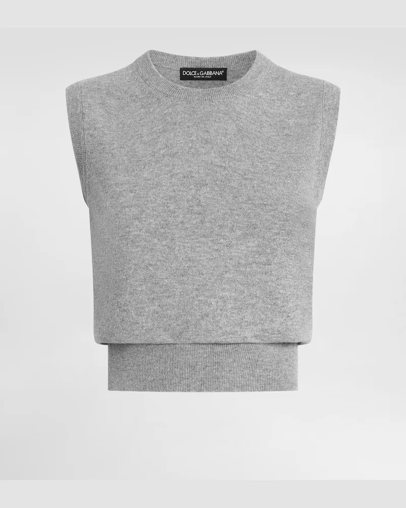 Dolce & Gabbana Top Aus Kaschmir - Frau Collection Grau Grau