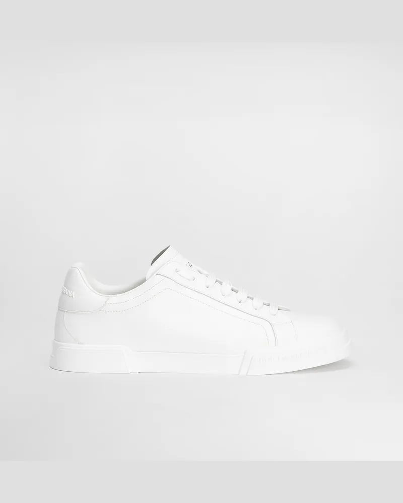 Dolce & Gabbana Portofino Light Sneaker In Calfskin - Mann Sneakers Wei� Leder White