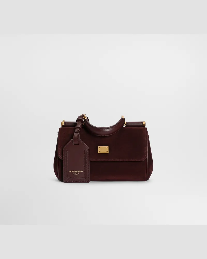 Dolce & Gabbana Handtasche My Sicily Mini Aus Spaltleder - Frau Collection Bordeaux Bordeaux