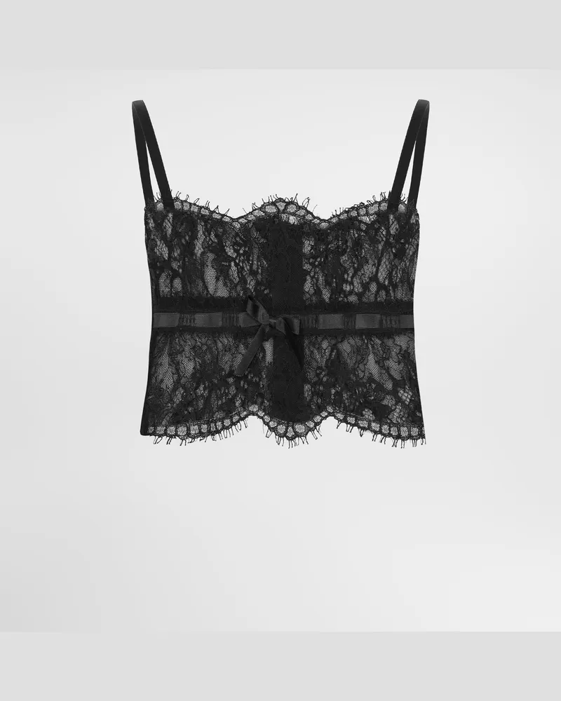 Dolce & Gabbana Dessous-top Aus Spitze - Frau Unterwäsche Schwarz Schwarz