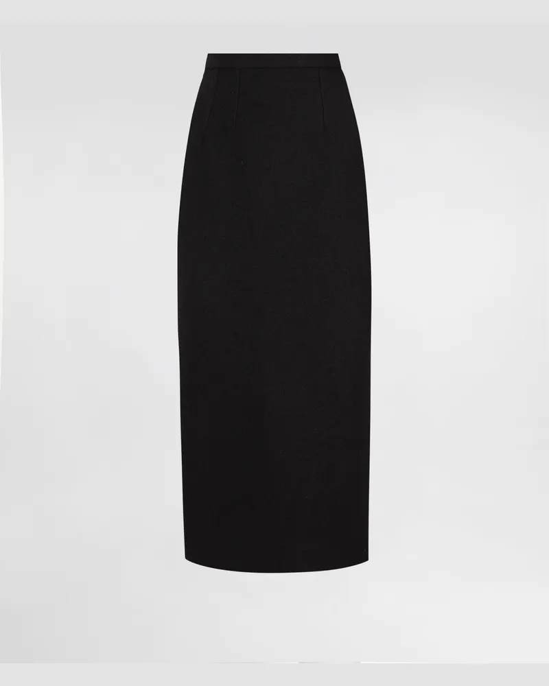 Dolce & Gabbana Wool Pencil Skirt - Frau Röcke Schwarz Black