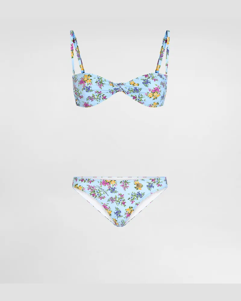 Dolce & Gabbana Small Floral-print Bikini - Frau Bademode Multicolor Multicolor