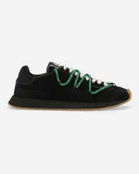 Dolce & Gabbana Sneaker DG Runner aus Veloursleder Schwarz