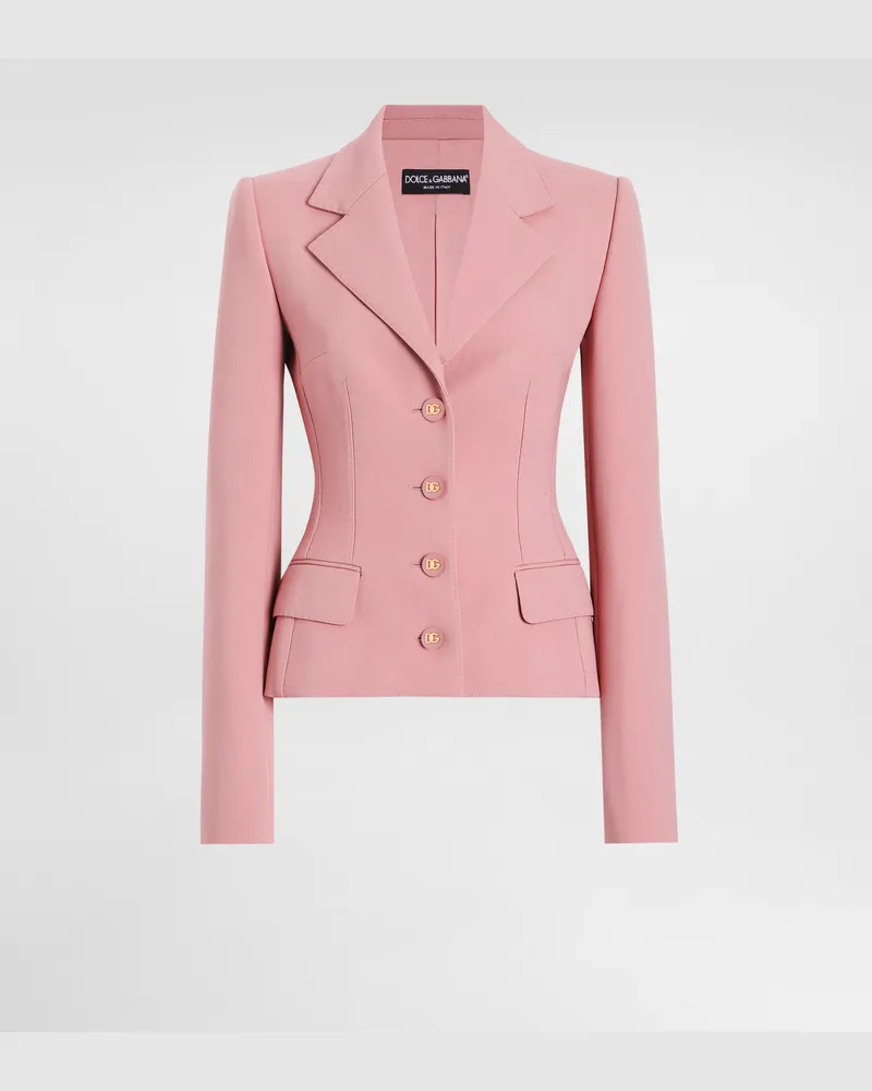 Dolce & Gabbana Einreihige Jacke Dolce Aus Wollkrepp - Frau Blazer Rosa Rosa