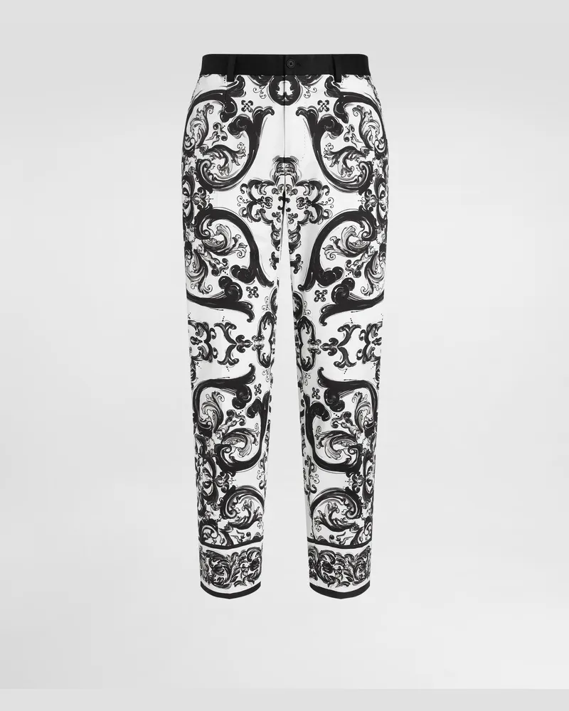 Dolce & Gabbana Hose Mit Majolika-print - Mann Hosen Und Shorts Mehrfarbig Mehrfarbig