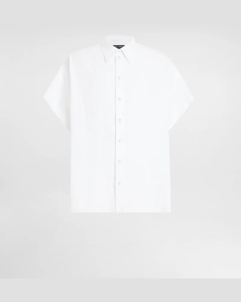 Dolce & Gabbana Hemd Mit Weiten Ärmeln Aus Leinen - Mann Hemden Wei� Leinen Weiss