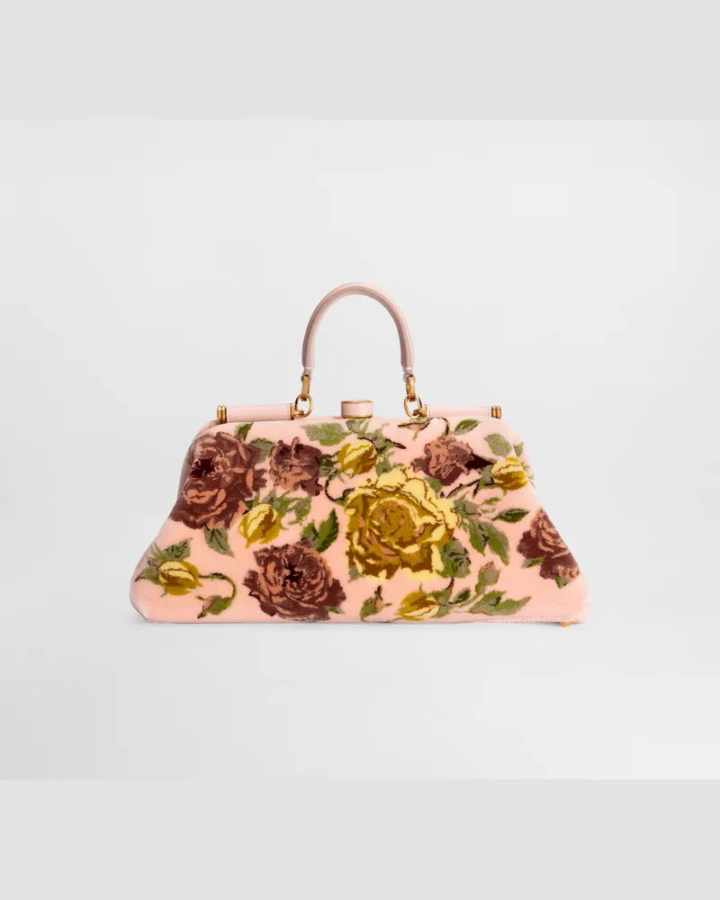 Dolce & Gabbana Handtasche Grandma Mittelgroß Mit Samtstich-stickerei - Frau Collection Mehrfarbig Mehrfarbig