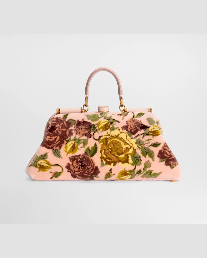 Dolce & Gabbana Handtasche Grandma Mittelgroß Mit Samtstich-stickerei - Frau Collection Mehrfarbig Mehrfarbig