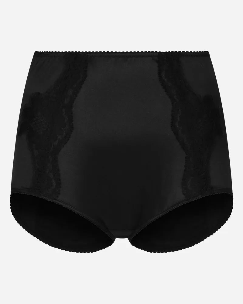 Dolce & Gabbana Das Sinnliche Sicilia-schwarz Veredelt Die Stylishe Taillenpanty Von . Sie Können Sie Sowohl Als Unterwäsche Als Auch Zu Transparenten Kleidern Tragen; Um Ihren Looks Einen Glamourösen Touch Zu Verleihen: - Frau Unterwäsche Schwarz Seide Schwarz