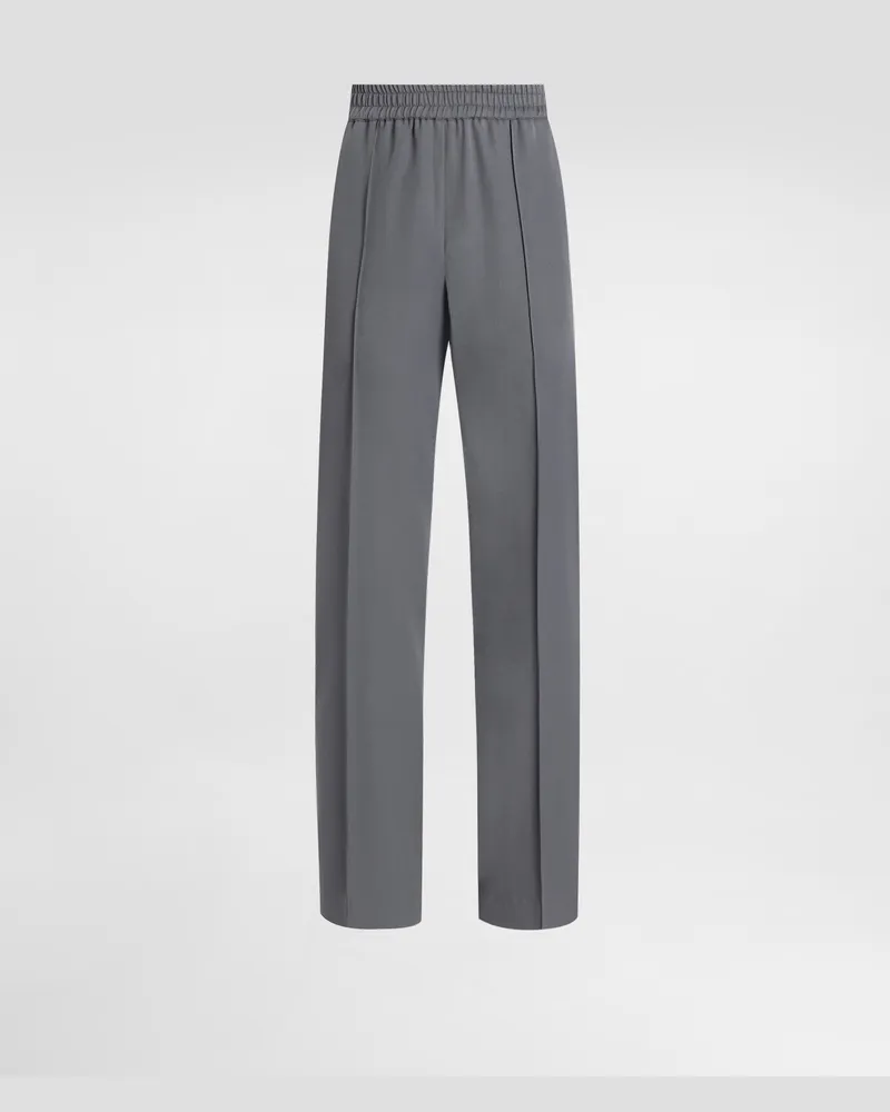 Dolce & Gabbana Hose Aus Wollgabardine - Frau Hosen Und Shorts Grau Grau
