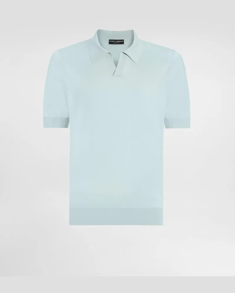 Dolce & Gabbana Poloshirt Aus Seide - Mann Strickwaren Grün Grün