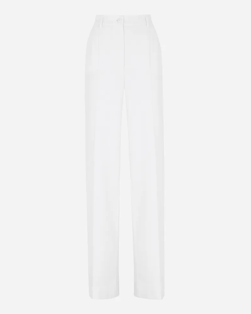 Dolce & Gabbana Wollhose - Frau Hosen Und Shorts Wei� Wolle Weiss