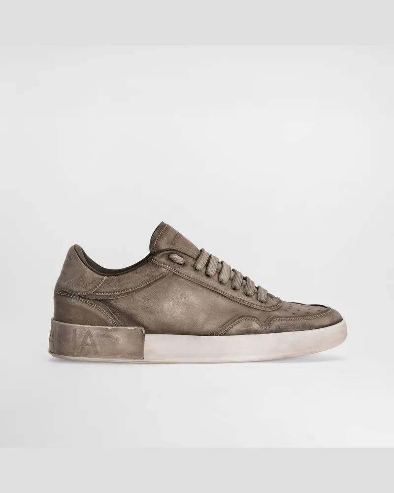 Dolce & Gabbana Portofino Calfskin Sneakers - Mann Sneakers Grey Grey