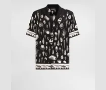 Shell-print Crêpe Marocaine Hawaii Shirt - Mann Hemden Multicolor