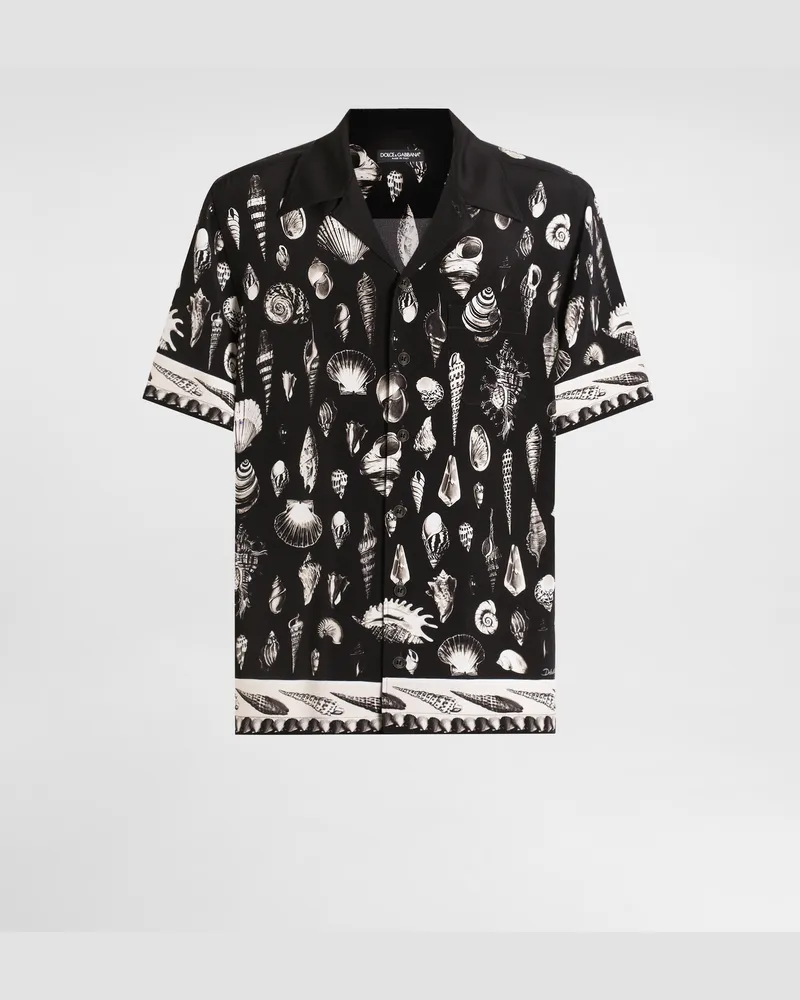 Dolce & Gabbana Shell-print Crêpe Marocaine Hawaii Shirt - Mann Hemden Multicolor Multicolor