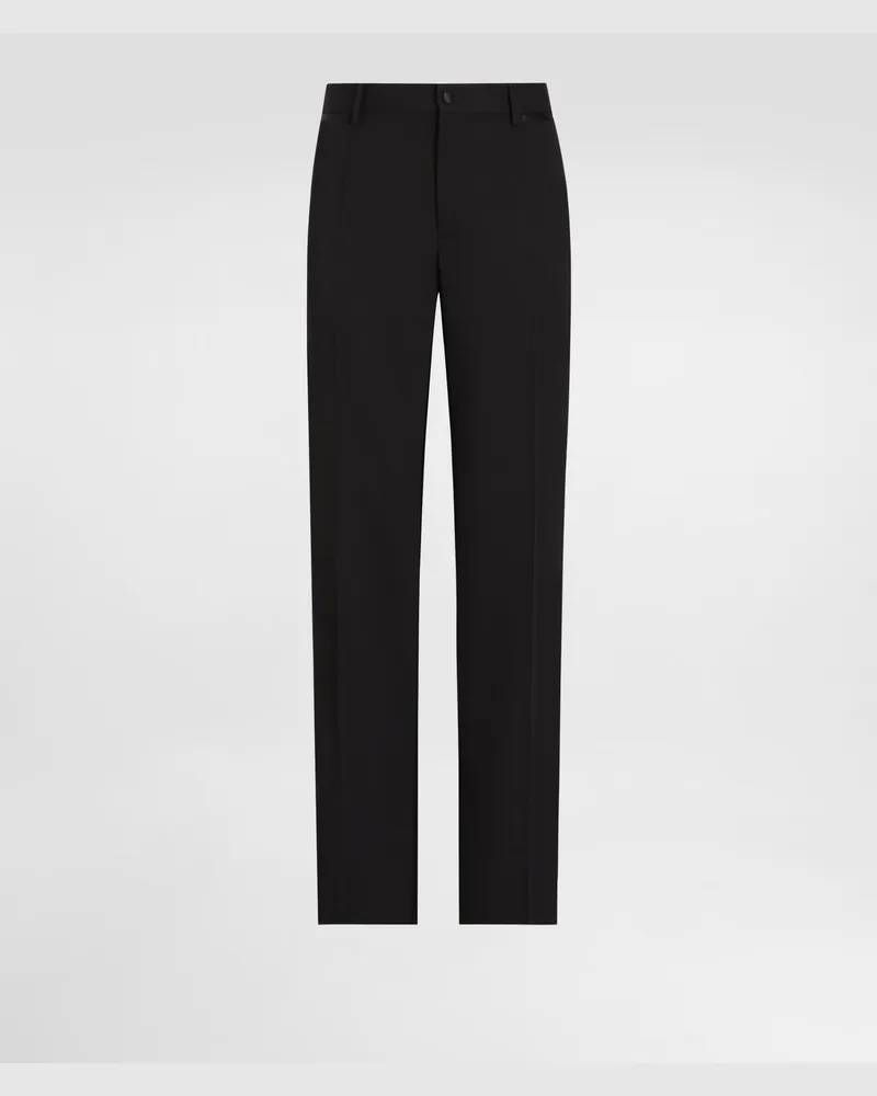 Dolce & Gabbana Smokinghose Aus Technischem Gabardine - Mann Hosen Und Shorts Schwarz Schwarz