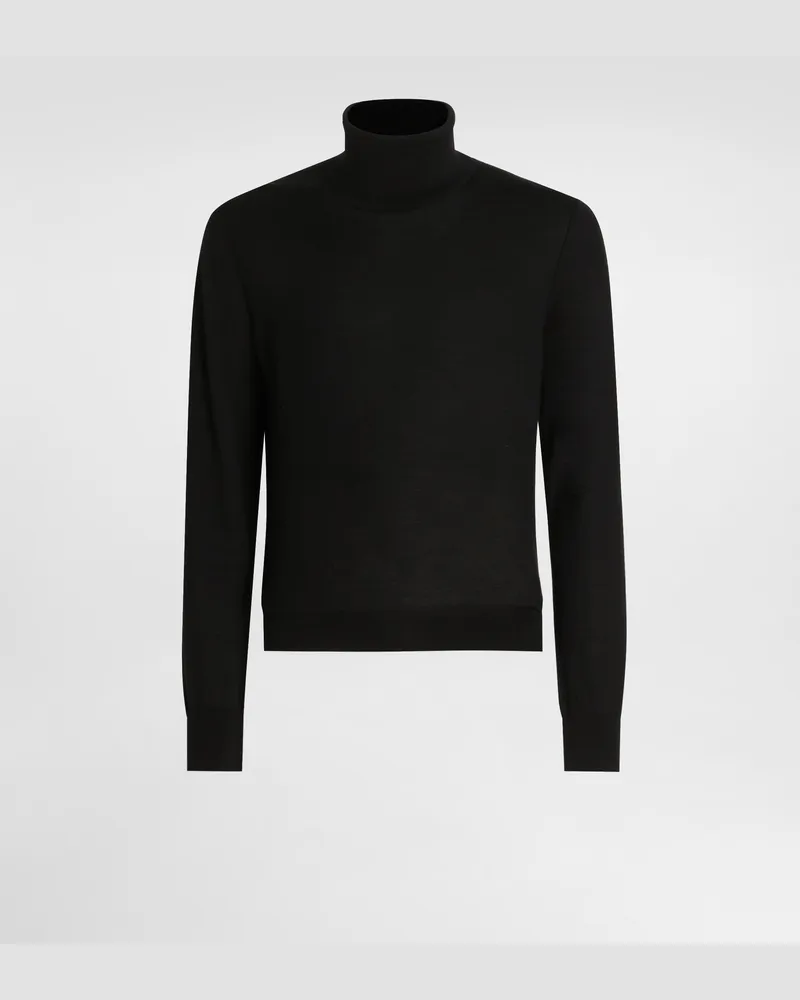 Dolce & Gabbana Cashmere Turtleneck Pullover - Mann Strickwaren Schwarz Black