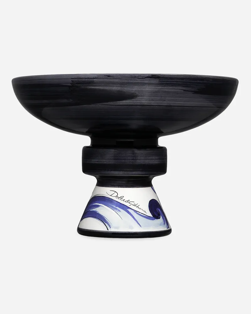 Dolce & Gabbana Dekoschale Mit Fuß Aus Keramik - Tischdekorationen Und Servierschalen Mehrfarbig Mehrfarbig